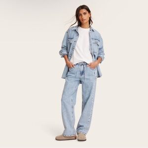 Parke x Target mid rise drawstring baggy jeans